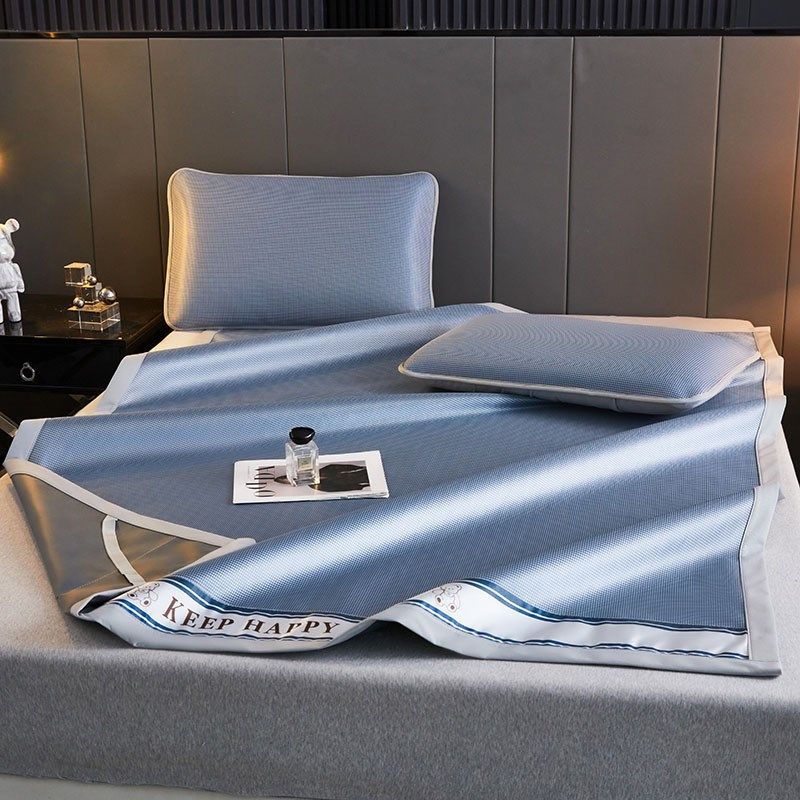 夏季冰丝凉席三件夏天单人家用竹席藤席空调席子可机水洗软席,床上用品,冰丝席,淘宝优惠券,粉丝福利购,淘宝优惠卷