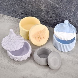 Gypsum Honey Bee Jar Silicone Molds for DIY Concrete Epoxy C