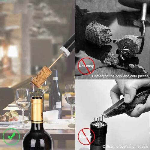 Portable Wine Opener Wine Air Pressure Pump Bottle Corkscrew