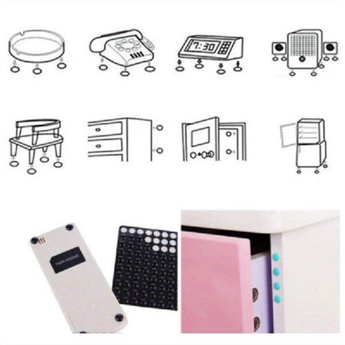 100Pcs Round Self Adhesive Silicone Rubber Pad Anti Slip