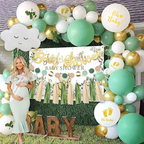 Jungle Green Balloon Garland Boy Girl Baby Shower Decoration