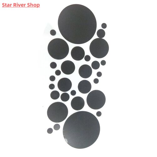 30Pcs 3D Mirror Round Removable Self Adhesive Wall Sticker W