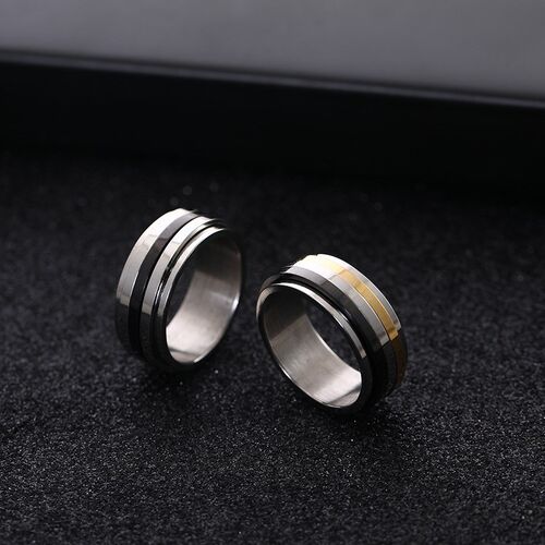 Rotatable Stainless Steel Ring for Couple Fashionable and Si