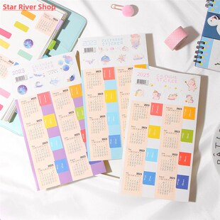 Calendar Index Page 2Pcs Notebook Paper Sticker Bookmar 2023