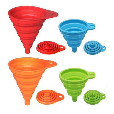 Mini Foldable Funnel Silicone Collapsible Kitchen tool 漏斗
