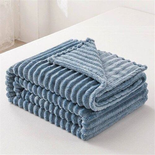 1pc Solid Color Flannel Blanket Soft Warm Throw Blankets