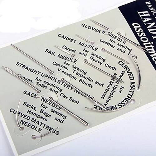 Carpet Leather Canvas Repair Curved Hand Sewing Needles Kit