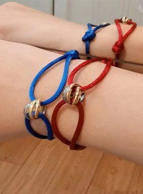 100% Original 925 Silver High Quality Trinity Bracelet Color