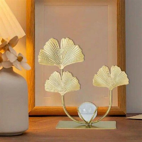 Decorative Crystal Ball Metal Crystal Ball Leaves Craft