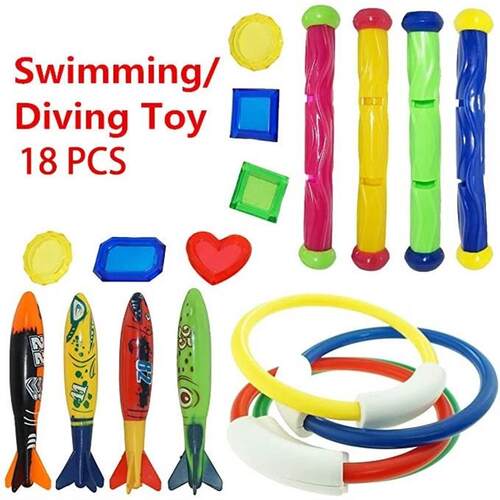 Diving Toys Set Swimming Pool Toys for Kids Diving Sticks