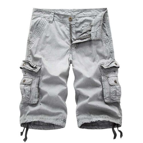 Loose and casual mens overalls shorts large size multi-pock