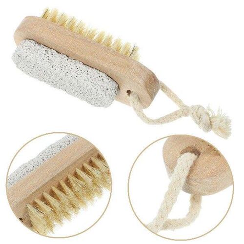 2 Pcs Clean Double Sided Pumice Brush Nail Exfoliate Dead