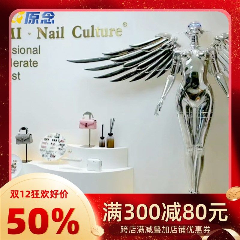 ktv吊装电镀LED空山基创意酒吧机械姬摆件大型装饰潮流玻璃钢雕塑,家居饰品,落地摆件,淘宝优惠券,粉丝福利购,淘宝优惠卷