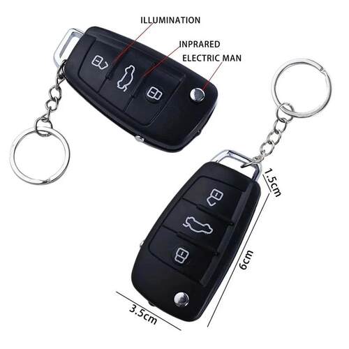 1PC black Electric Shock Car Key Prank Toy - Funny Trick Key