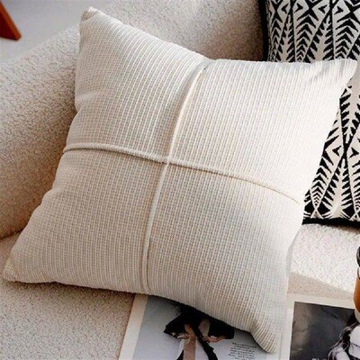 Zipper Cushion Cover Decorative Throw Pillow with Hidden