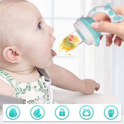Baby Feeder Kids boy girl Fruit Nipples Feeding Silicone Fre