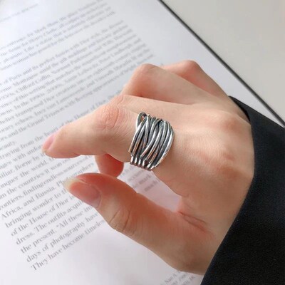 Fashion Luxury Geometric Adjustable Open Rings For Women Jew