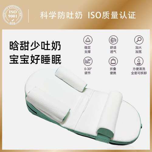 Baby anti-spitting sloping mat Newborn feeding pillow Lying