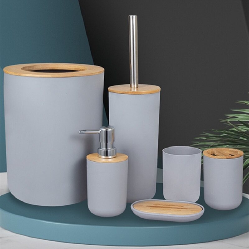 Bathroom Accessories Set Soap Dispenser Bottle Dish Washroom图片
