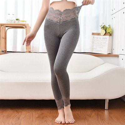 Modal Leggings Women Can Wear Thin Warm Pants Sretch Lace Mo
