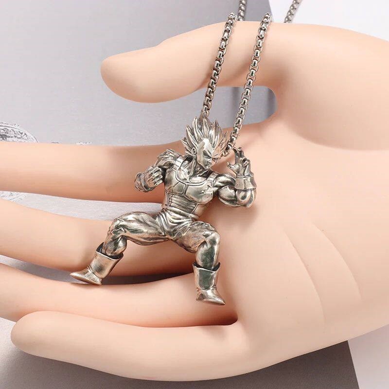 Fashion Personality Yellow Hair Muscular Samurai Pendant Nec - 实物图