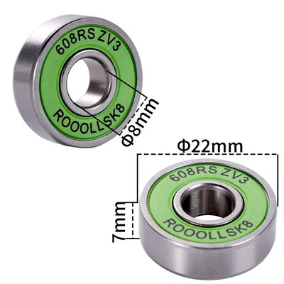 16pcs Rooollsk8 Roller Skate Bearings Skateboard Bearings 60