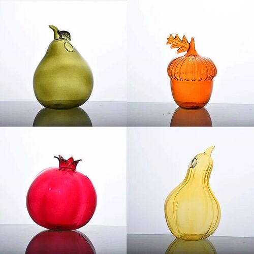 4 Styles Pomegranate Hazelnut Pear Gourd Shape Flower Vase C