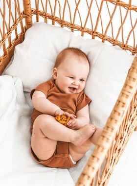 天然纯亚麻儿童枕30XCM宝宝枕头纯色亲肤枕皮X0CM单支装