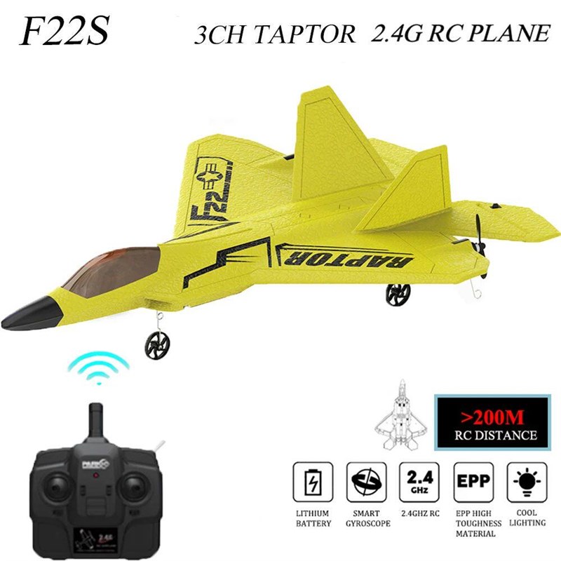 Newest F22S 2.4G 3CH RC Airplane Raptor F22 Warplane WLtoys - 实物图