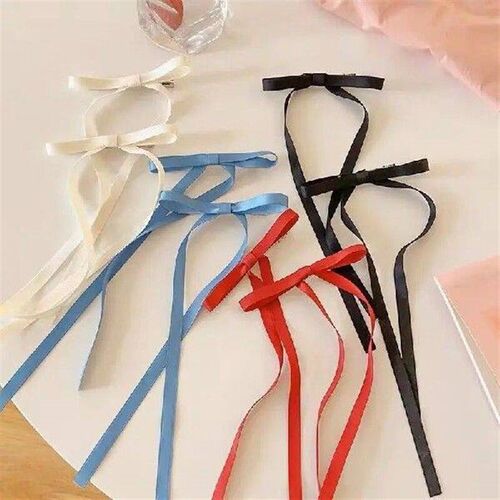 PC Lovely Small Ribbon Hair Claw Clips for Women Girls Kids