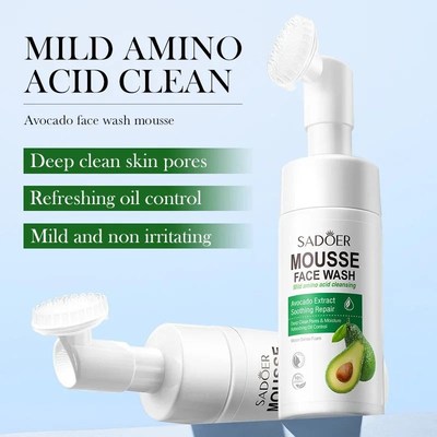 SADOER Fruits Facial Cleanser Face Wash Foam Face Massasge C
