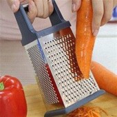 steel stainless vegetable grater slicer four shredder side