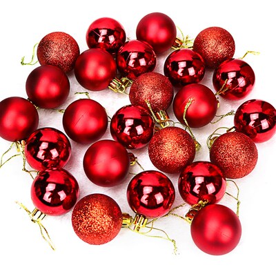 Christmas tree decorations 3/4/5/6/8cm Christmas balls圣诞球