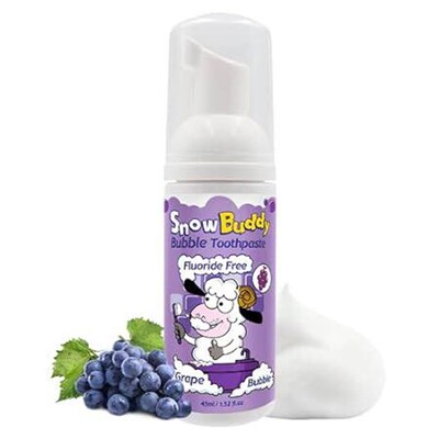 SnowBuddy Kids Foam Toothpaste - Mint, Grape, and Strawbe