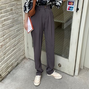 HziriP Elegant Formal High Waist Harem Straight Pants Women