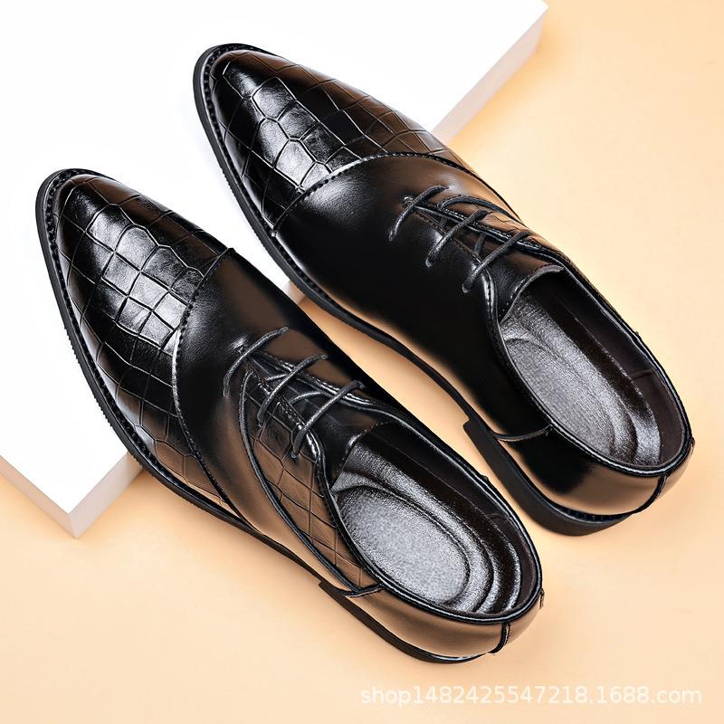 Large size leather shoes mens new pointed casual shoes 皮鞋图片