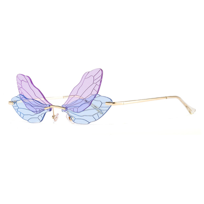 Vintage Wings Sun Glasses Fashion Luxury Men Women Metal Fra
