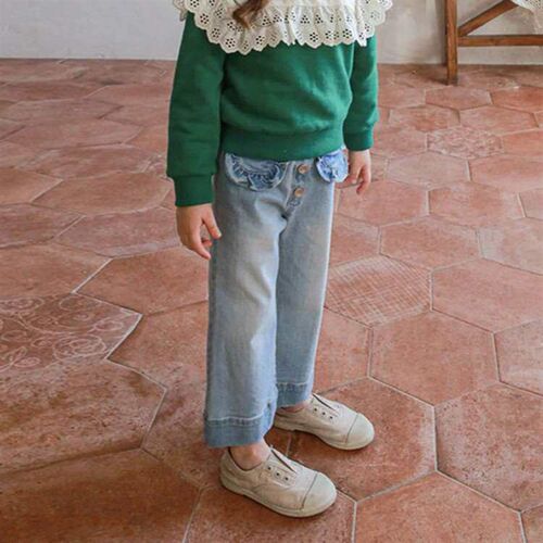 Spring Strawberry Sans rens Wear Girls Wide Leg Small Micr