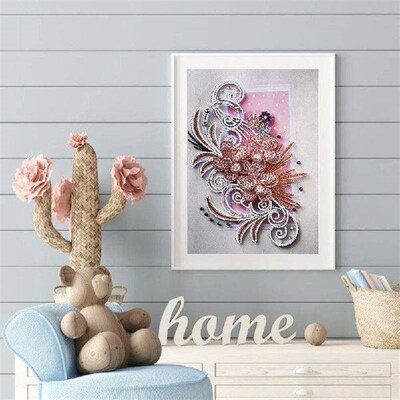 5D DIY Diamond Mosaic Partial Drill Drawing Kit Flower