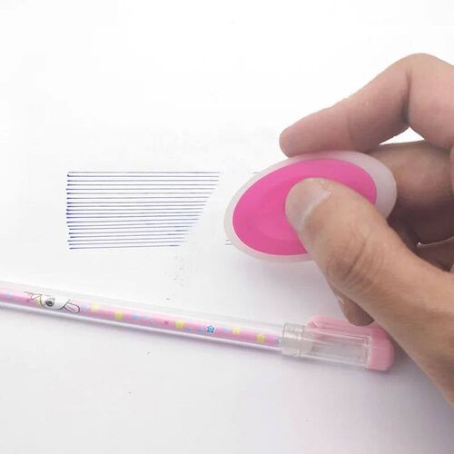 6Ps/Set Erasable Gel Pen Speial Rubber Color Oval Eraser for