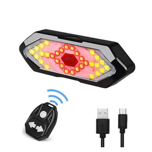 Light with Remote Waterproof Cycling Signal Light Rechargeab