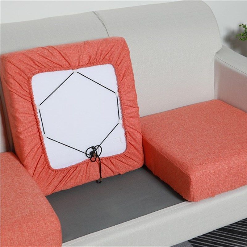 定制加工高档加厚麻布沙发罩笠餐凳实木沙发垫抱枕靠垫卡座