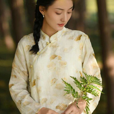 otton an linen womens lothing, ramie ress, spring new y an-