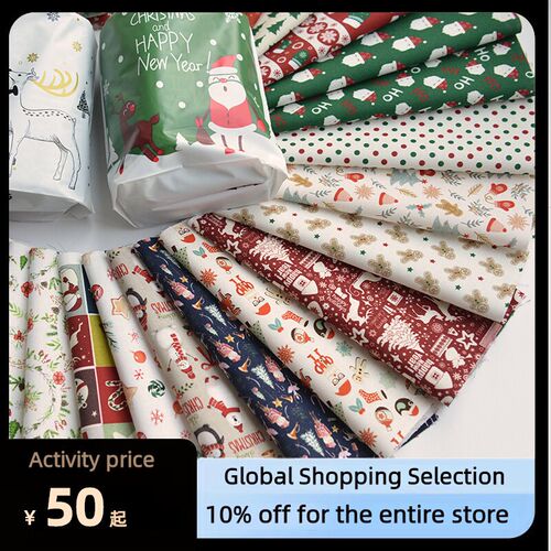140x50cm Digital Printed Christmas Gingerbread Man Santa Cla