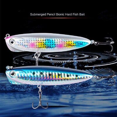 1~10PCS 7cm 14g Pencil Sinking Fishing Lure Noise
