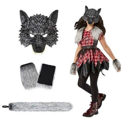 DIY Halloween Cosplay Wolf Costume Set Novelty Funny