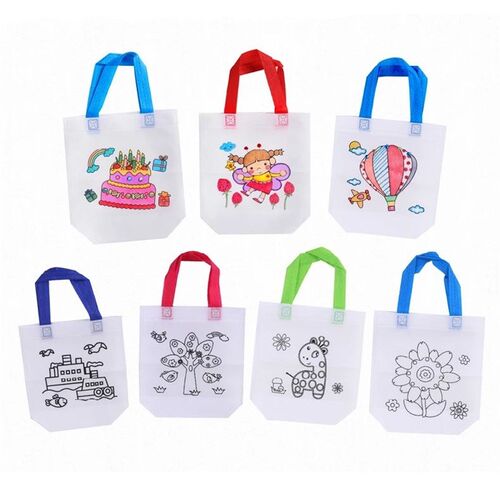 DIY Graffiti Bag with Coloring Markers Handmade Painting Non