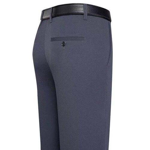 Black suit pants mens trousers summer ice silk thin middle-
