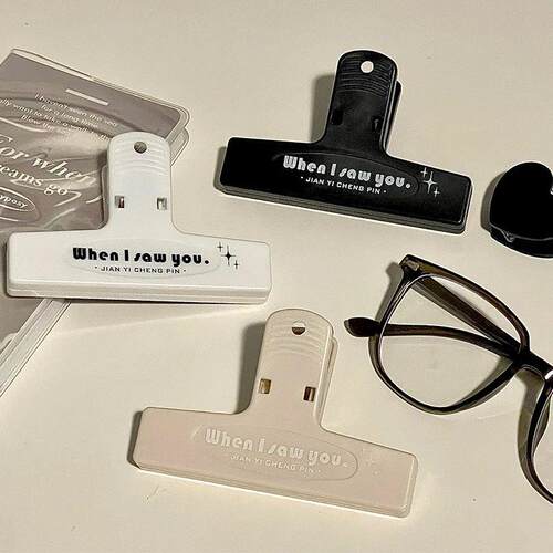 1pcs When I Saw You White Paper Clip Large Binder Clips Diar