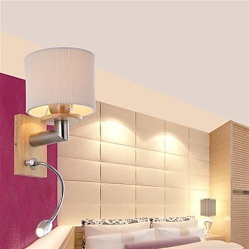 Oak Modern LED Wall Lamp Lights with LED Reading Light  Bedr